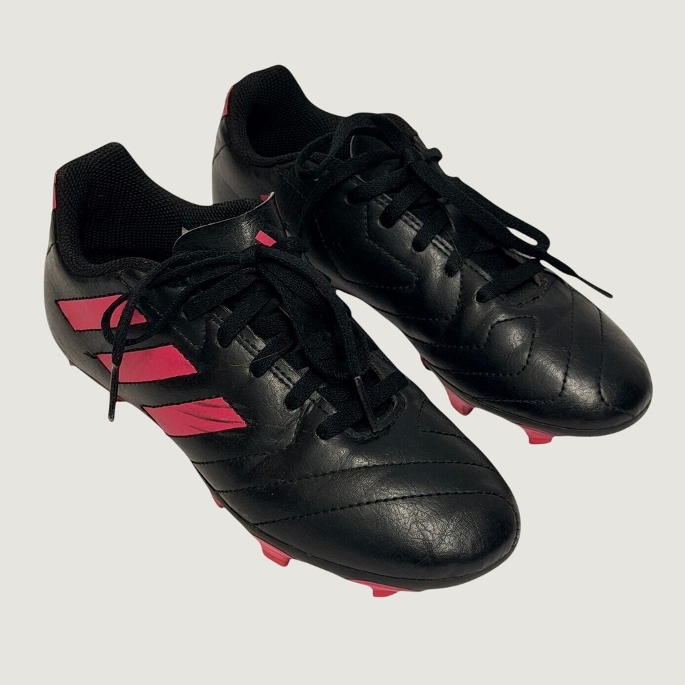 Adidas Goletto Kids Soccer Cleats Black Pink FV2895 Size 3Y- Outdoor